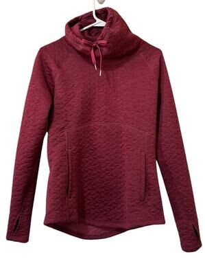 Marmot Sweatshirt Women Size Medium Funnel Neck Sweatshirt Quilted Preppy Hiking